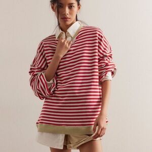 Free People Oversized Striped shirt